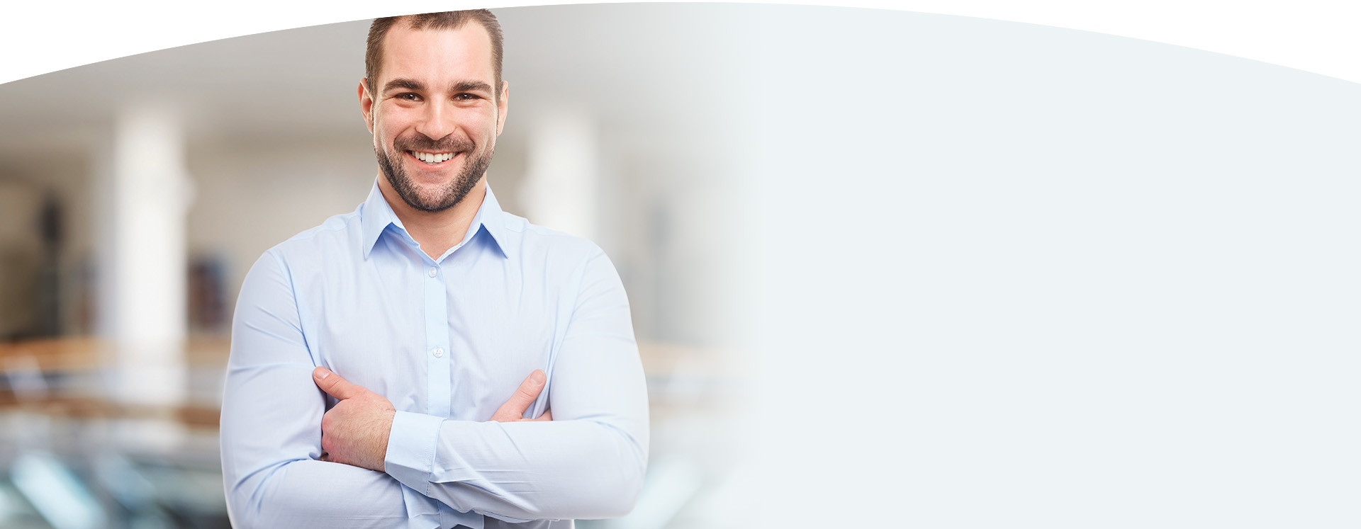 Man standing and smiling